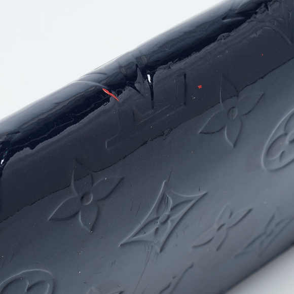 LOUIS VUITTON Navy Blue Monogram Vernis Zippy Wallet - Picture 8 of 8